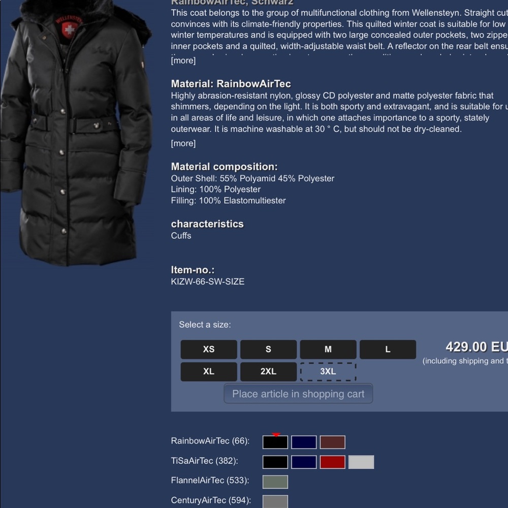 Wellensteyn winter coat